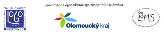 Loga v patičce. Logo LSMS, logo Olomouckého kraje, logo ambulance